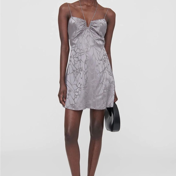Anine Bing Dresses & Skirts - Anine Bing - Papillon Dress in Ash Violet Butterfly Jacquard